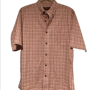 Bob Timberlake  Mens stripped short sleeves button down shirt Medium